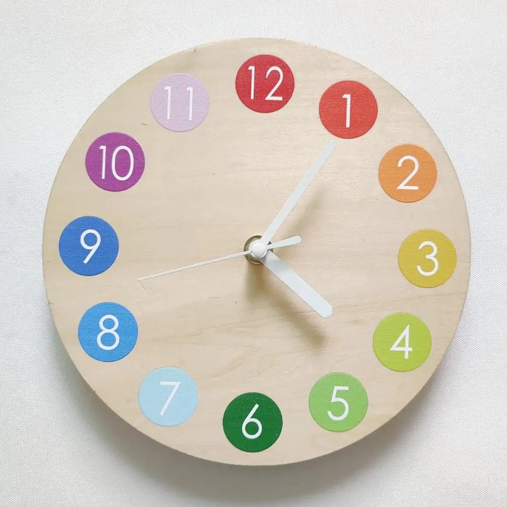 

Wooden Wall Clock Modern Design Nordic Children's Room Decoration Kitchen Clock Art Hollow Wall Watch Home Decor