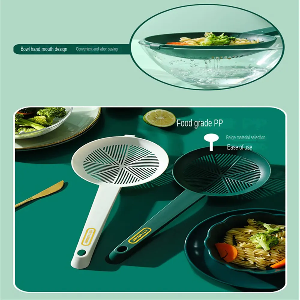 

For Dumpling And Egg Kitchen Household Hangable Colander Noodles Colander High Temperature Resistant Creative Big Spoon Colander