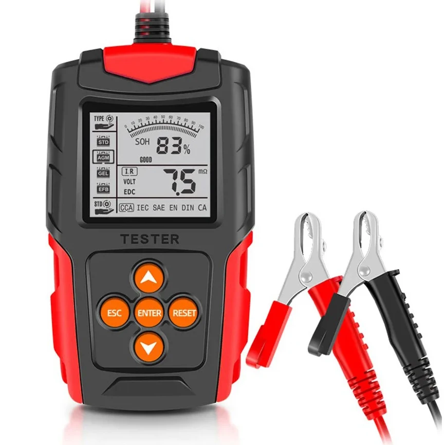 

12 В 24 В автомобильный аккумулятор тестер ЖК-цифровой сканер зарядки автомобиля диагностический анализатор измерения батареи