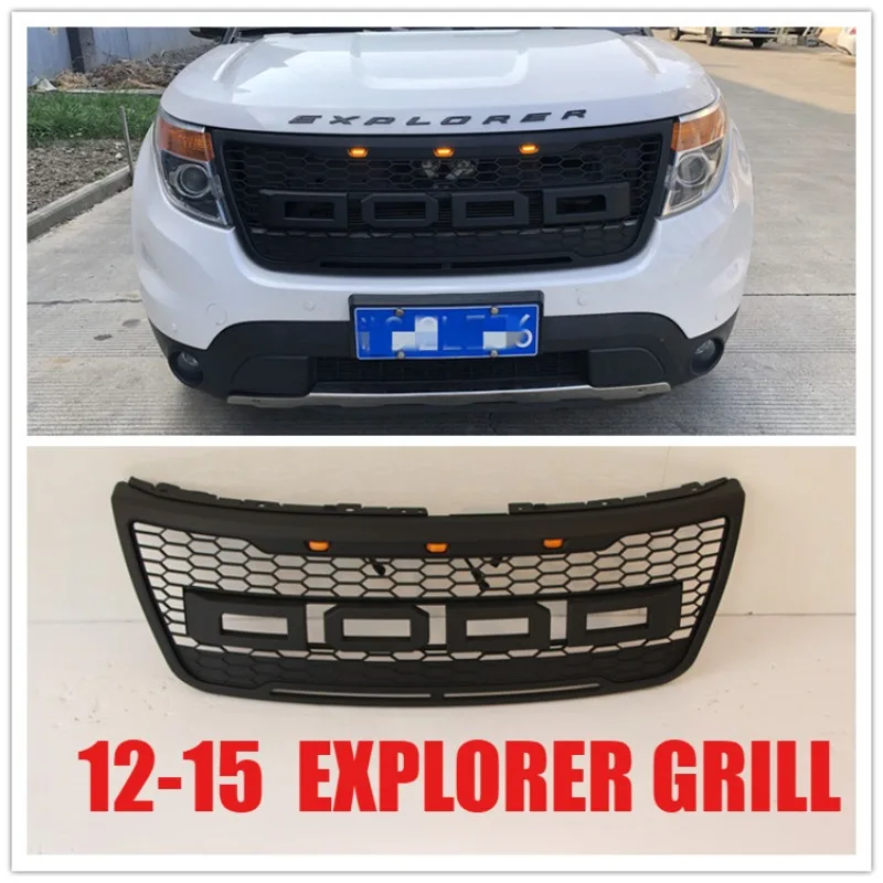 Подходит для 12-15 Ford EXPLORER GRILL гоночная решетка маска переднего бампера ait