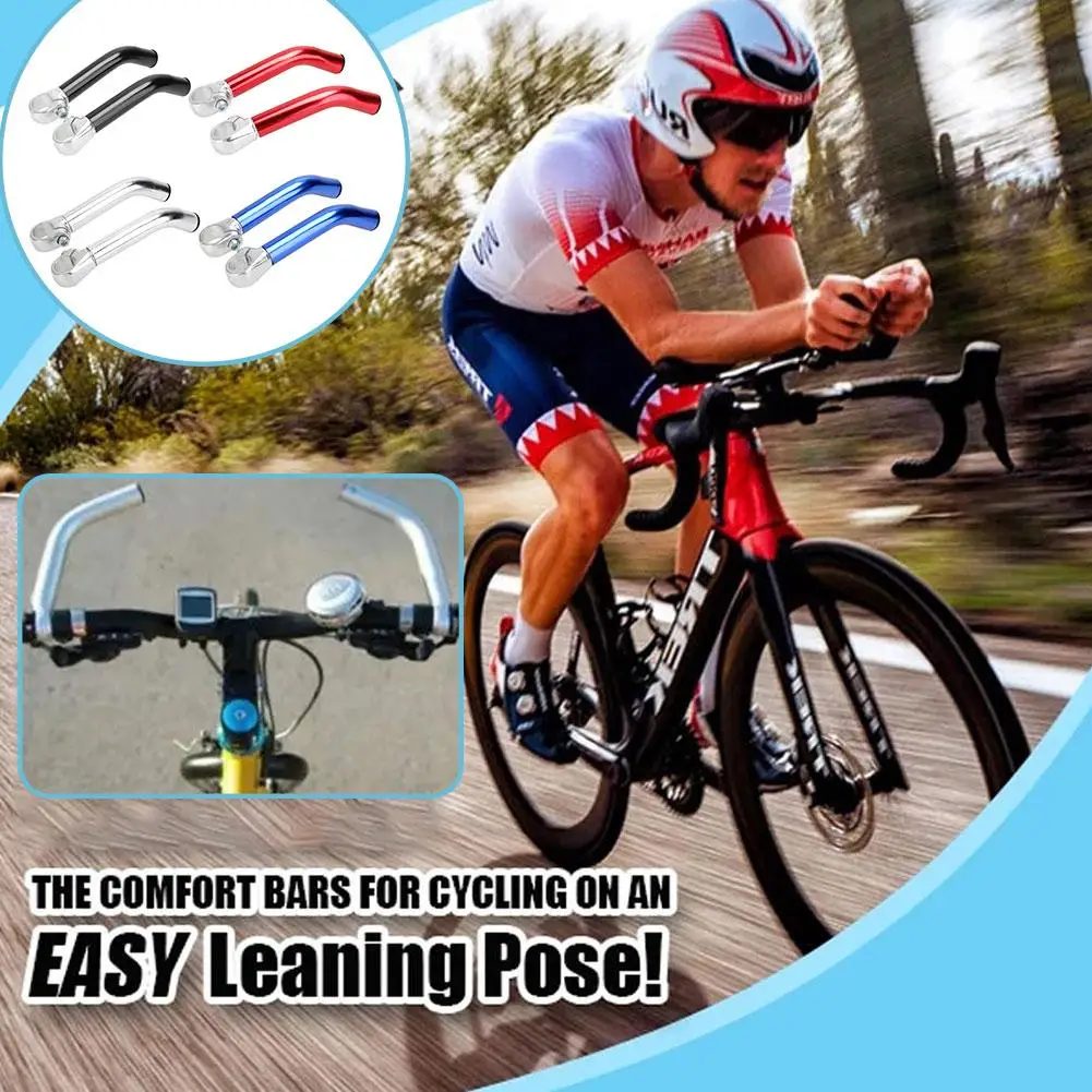 

1Pair Ultra Light Bicycle Rest Handle Aluminum Alloy Parts Riding Anti-slip Handle Bike Durable Deputy Auxiliary Handlebar D9Y8
