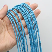 2x4mm natural blue turquoise stone beads small round loose spacer beads for jewelry making diy bracelets necklace accessories