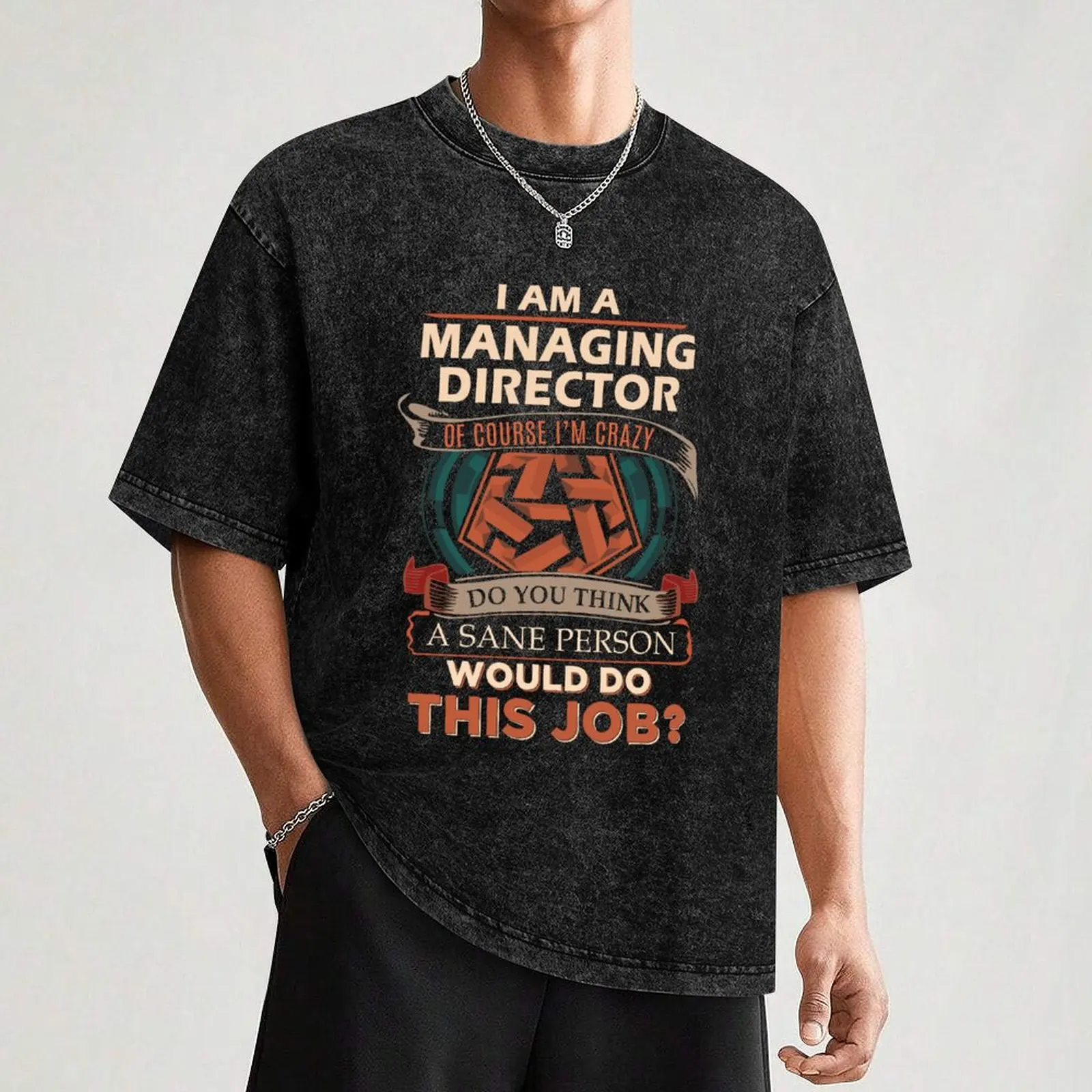 Управляющий режиссер футболка с разумным человеком Подарочный товар оверсайз