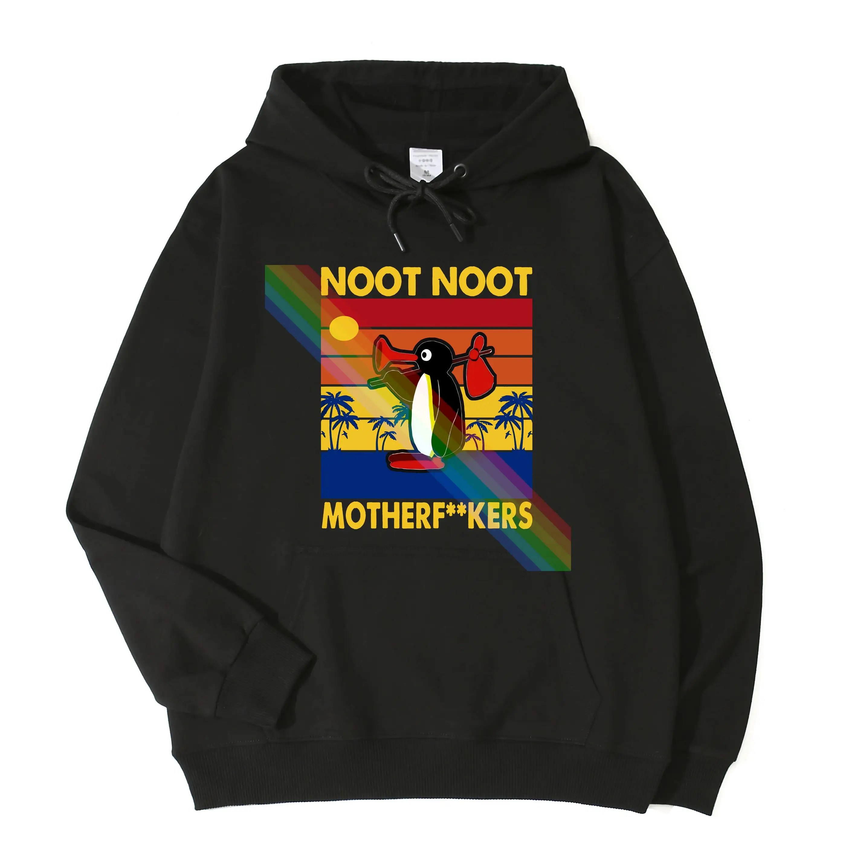 

Noot Noot Pingu Retro Funny Autumn Unisex Limitied Edition Top Hoodie Mens Fashion Clothing Sweatshirt Pullover Asian Size