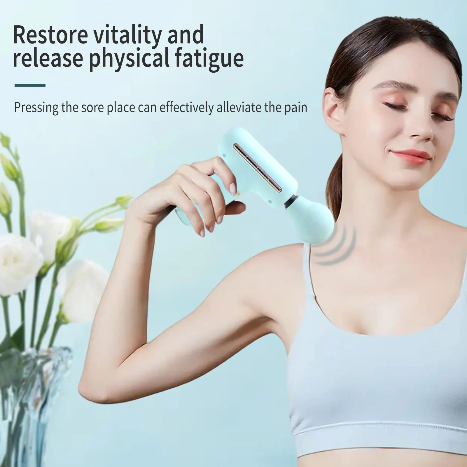 

1200mah Muscle Massager Tool with 4 Speeds to Relax Body Muscle Massage Gun Ultra Quiet Portable Electric Sports Massager
