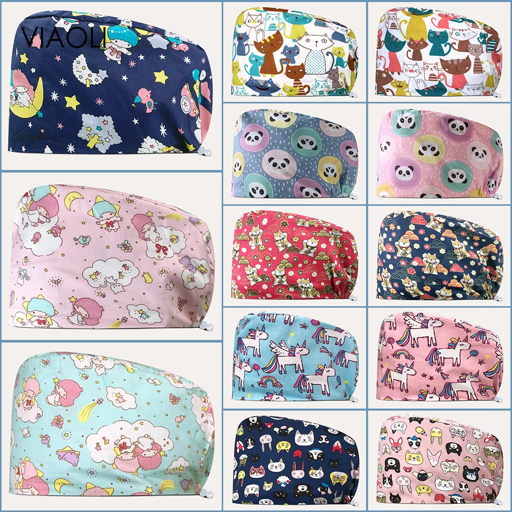 

Шапка-Скраб Женская Пылезащитная из 100% хлопка, регулируемая дышащая