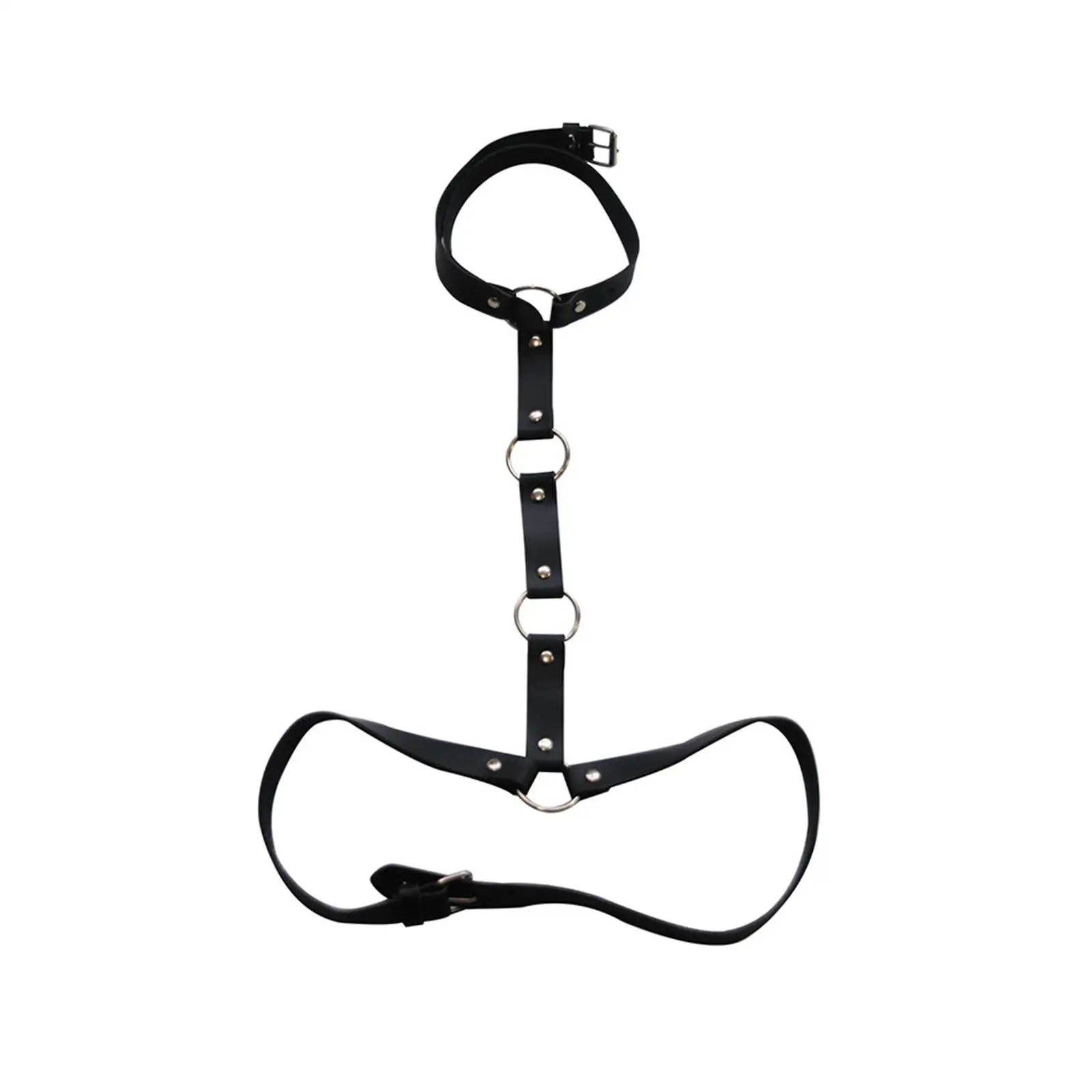 

Leather Body Chain Jewelry Accessories Cupless Ladies Women Girls Strap Bra for Party Clubwear Cosplay Rave