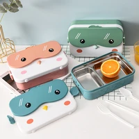 school kids bento lunch box rectangular leakproof plastic anime portable microwave food container lonchera ss child lunchbox