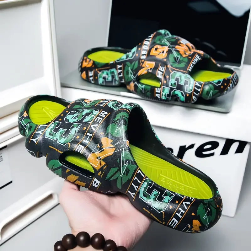 Мужские Нескользящие шлепанцы мягкая подошва пляжные сандалии кокосовые