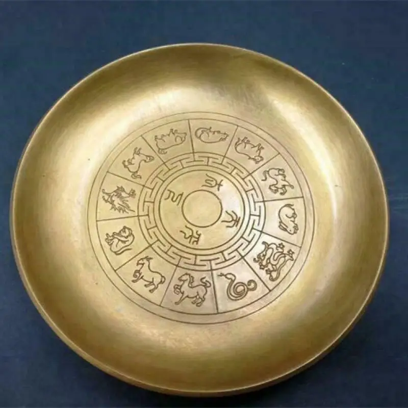 

Chinese Collection High-Quality Pure Brass Twelve Zodiac Plate