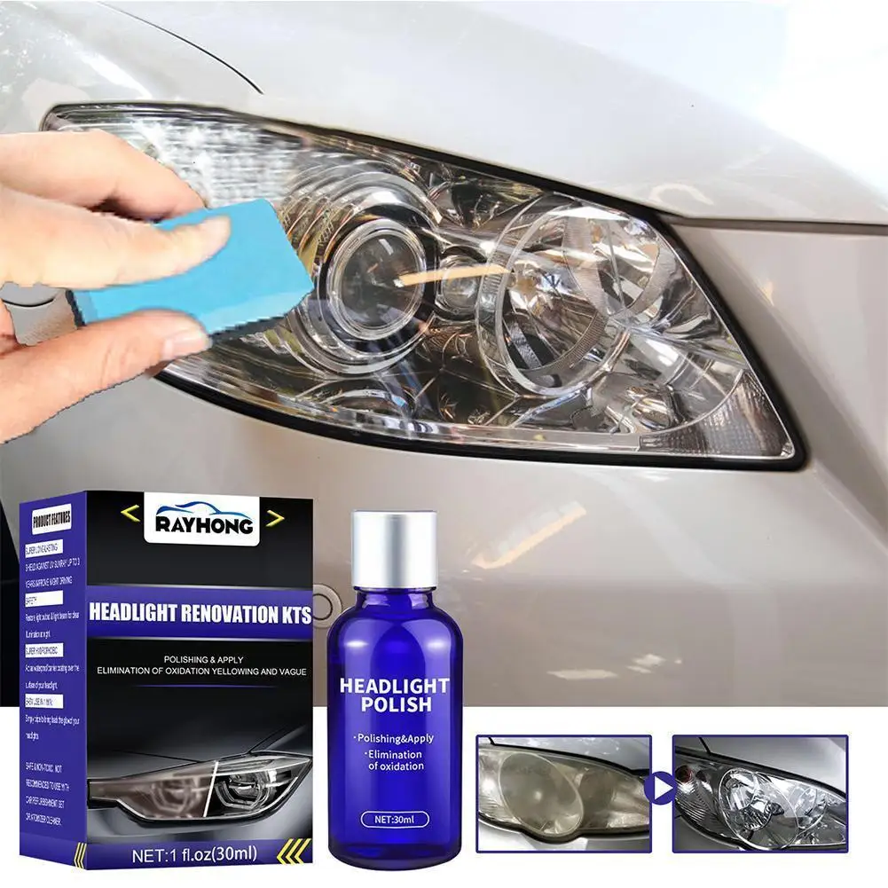 

10/30/50ml Headlight Lens Restoration System Car Headlight Retreading Clean Agent Spray Repair Polish Maintenance Fluid P8B6