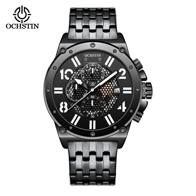 

OCHSTIN fashion men's watch Pilot Series large dial timing wristwatch multifunctional waterproof calendar luminous sport watches
