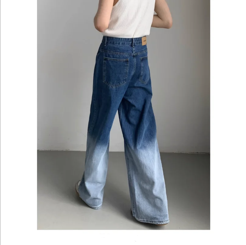 Весна-Осень 2023 корейский дизайн чувственные тонкие стираемые цветные джинсы