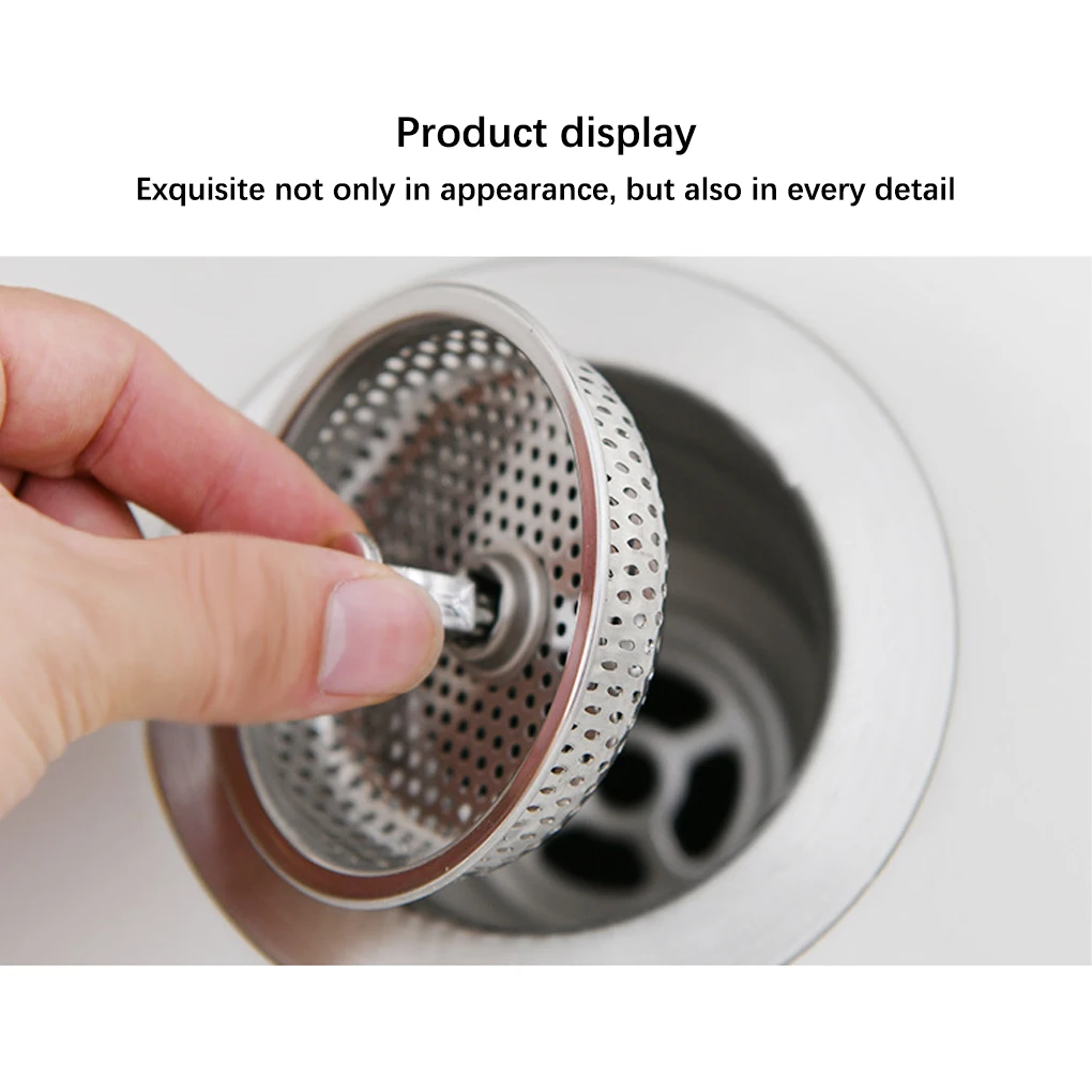 

2pcs Kitchen Sink Strainer Washable Drain Stopper Portable Waste Disposer