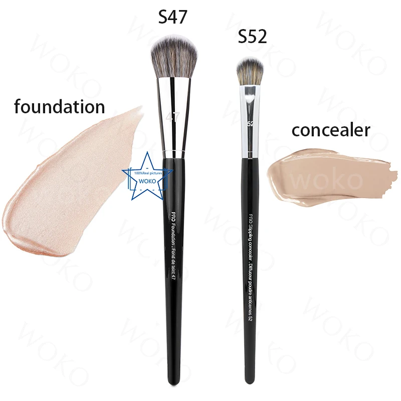 

Pro 47 Foundation Brush Cream Liquid Foundation Concealer Buffer Makeup Brush Angled Broom Foundation Concealer Makeup Tools
