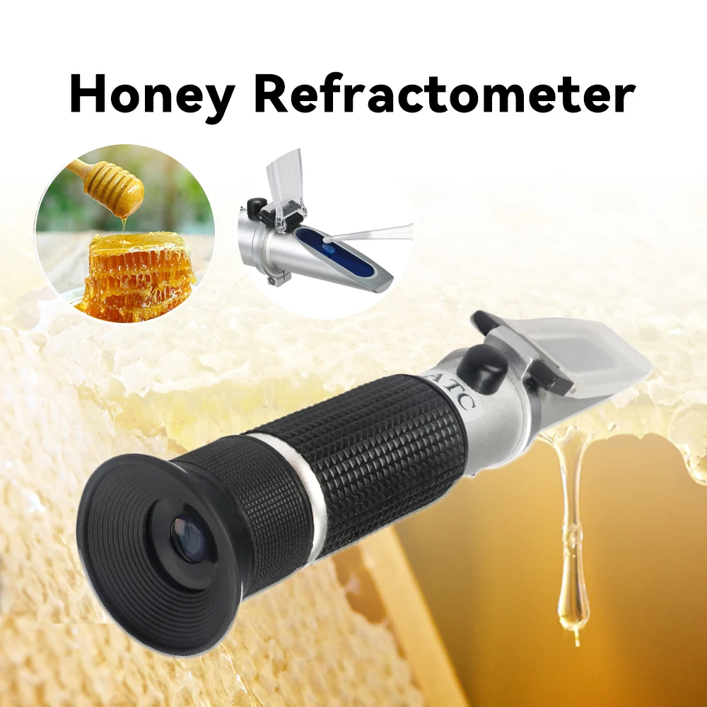 

Beekeeping Tools Honey Refractometer for Honey Moisture Brix and Baume 3-in-1 Uses 58-90% Brix Scale Rang Bee Keeping Supplies