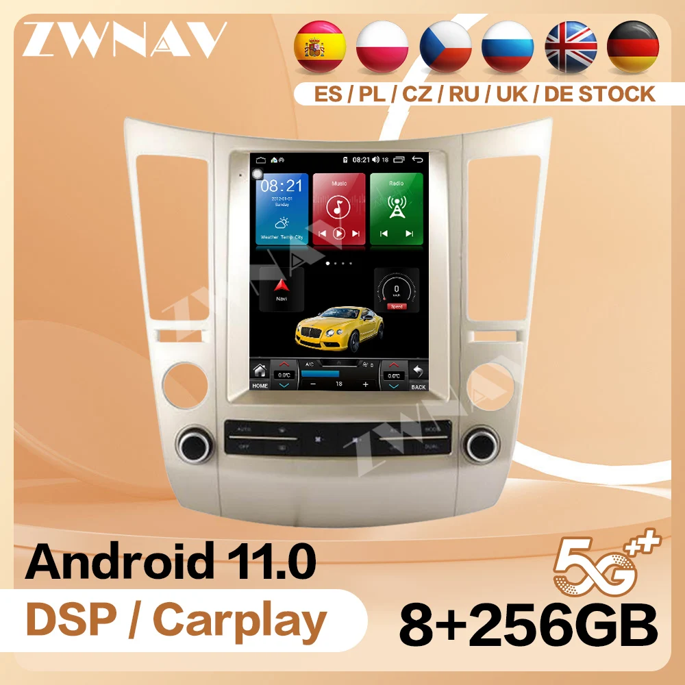 

256G Tesla Carplay Radio Receiver For Hyundai Veracruz 2012-2019 Screen Android 11 Player Video GPS Head Unit Auto Audio Stereo