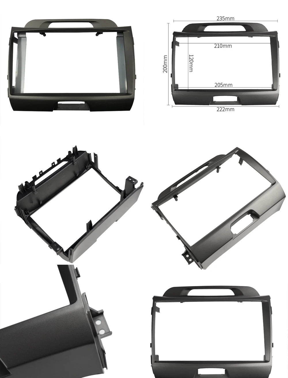 

9 INCH Car Radio Fascia for KIA SPORTAGE 2010-2016 Stereo Player Panel Dash Installation Kit Double Din Frame GPS DVD Bezel