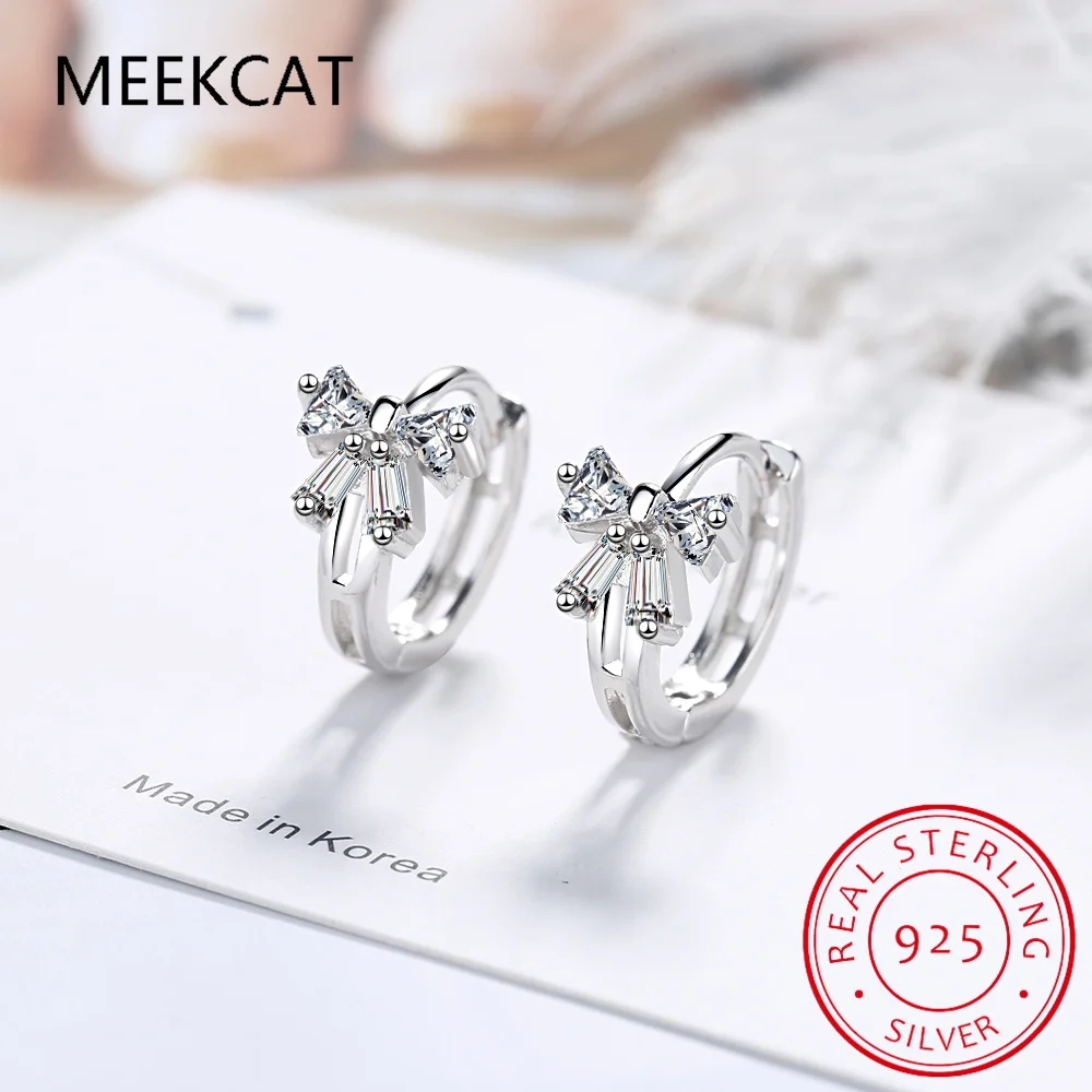 Серьги-кольца из стерлингового серебра 925 пробы милые корейские серьги-кольца с