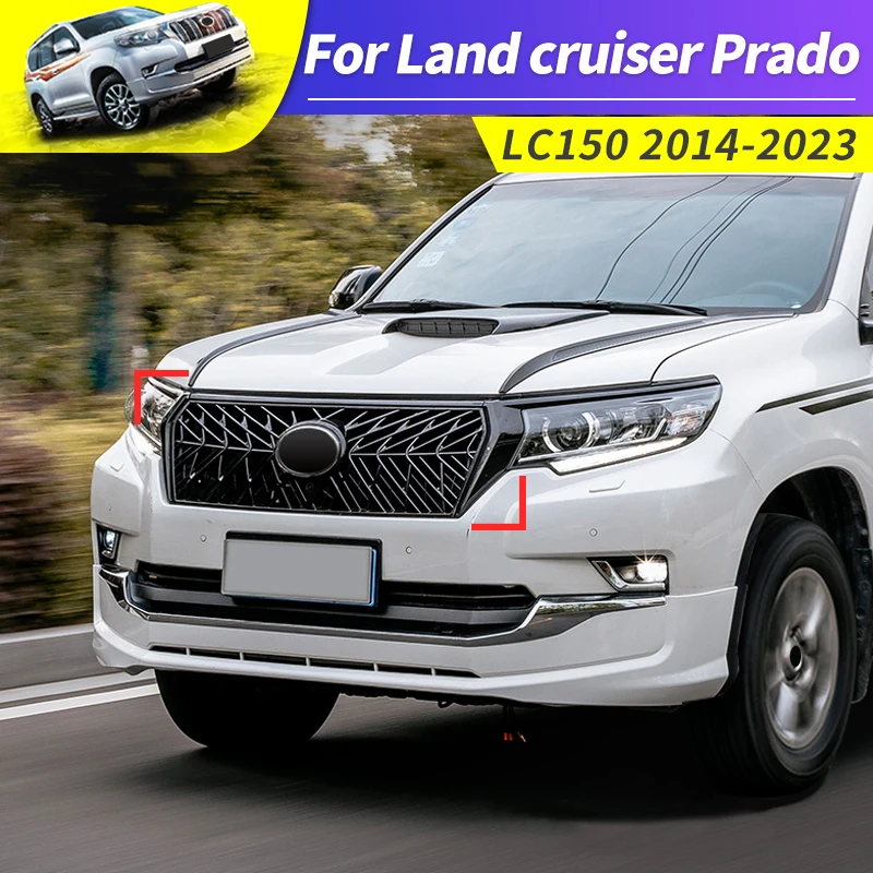 Для Toyota Land Cruiser Prado 150 2014-2021 2020 2019, модификация решетки Lc150, решетка TRD, аксессуары для передней модели