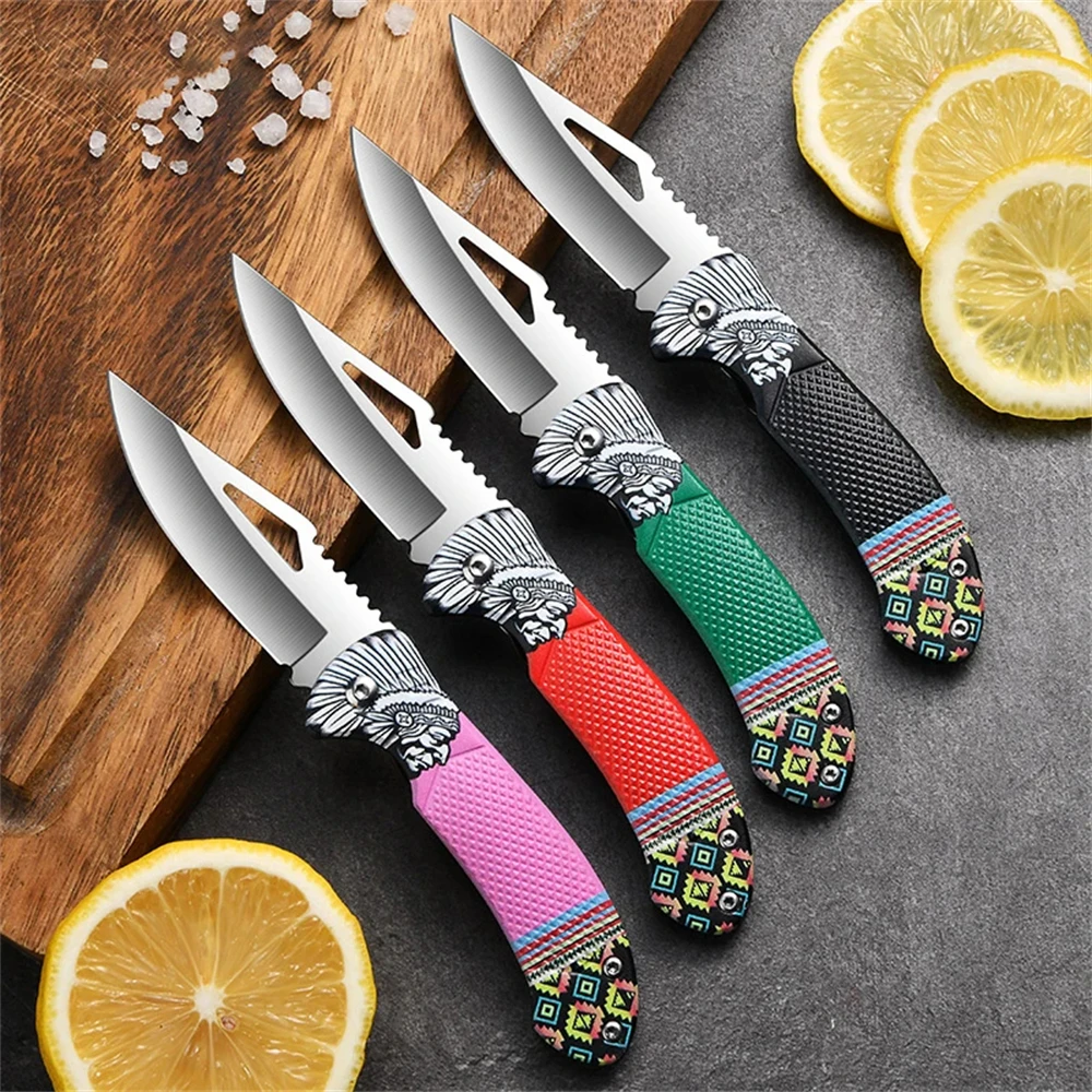 1 Шт. Портативный Складной Кухонный Нож Из Нержавеющей Стали Овощечистка Для