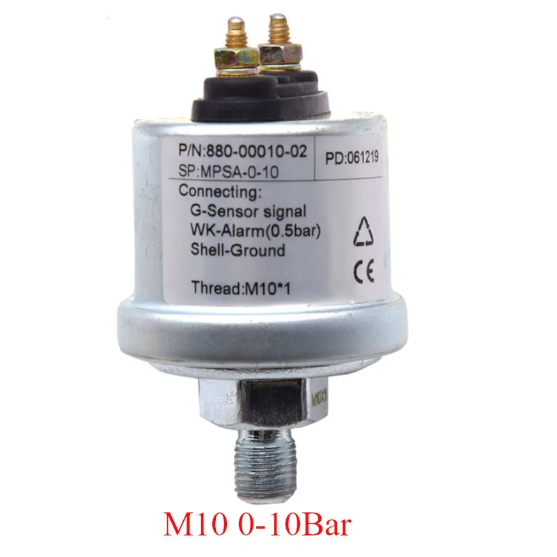 

Цифровой Масляный Пресс, ручной измеритель давления 0-10 бар, HD 52 мм, с сигнализацией, для лодок и автомобилей, красная подсветка, датчик давления M10, 9-32 В