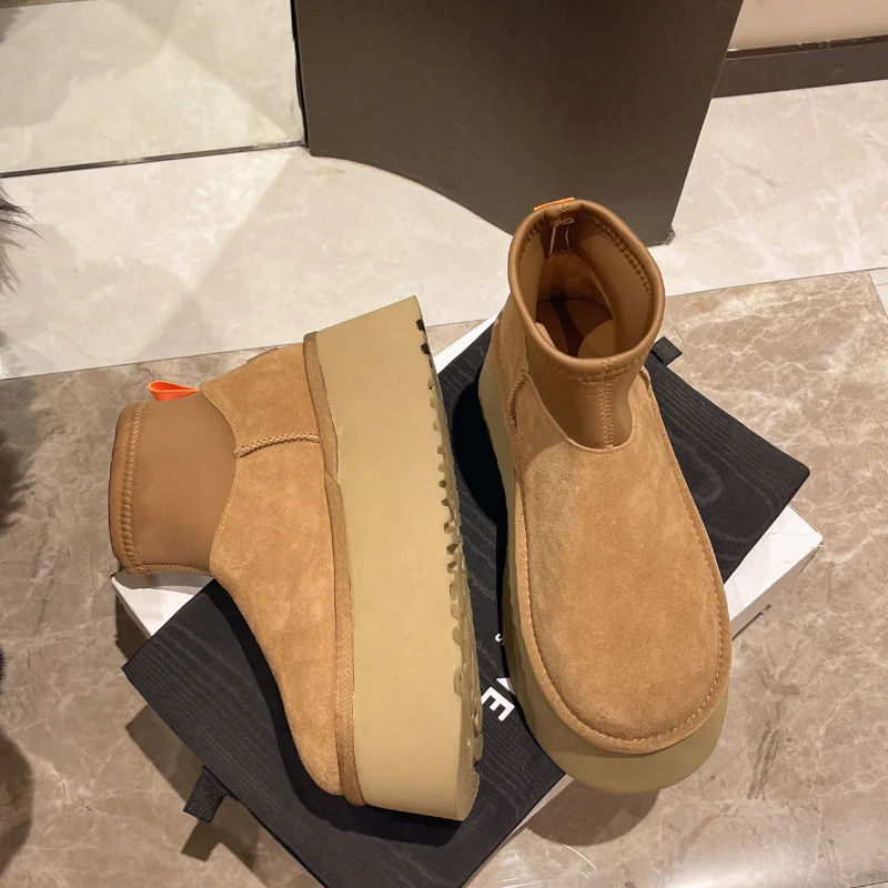 Зимние классические женские кожаные модные дизайнерские непромокаемые