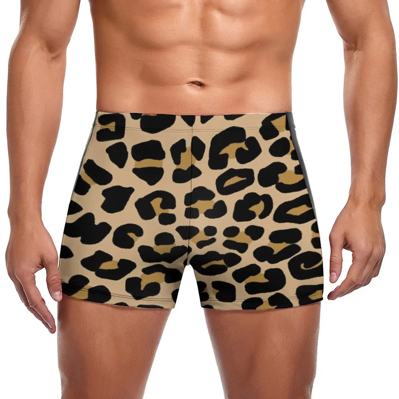 

Classic Cheetah Print Swimming Trunks Spotted Leopard Trending Quick Dry Swim Boxers Beach Plus Size Men Swimsuit