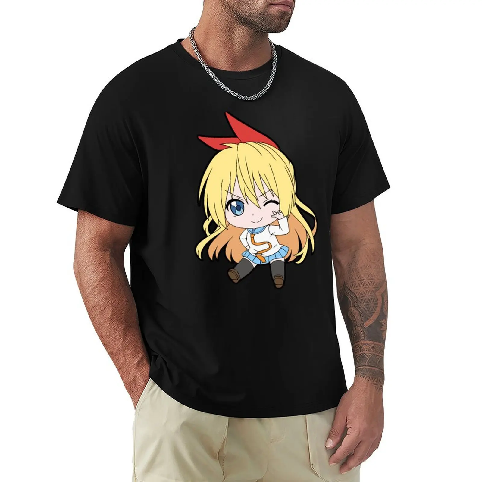 Фото Футболка Chitoge Chibi, водостойкая повседневная футболка №1
