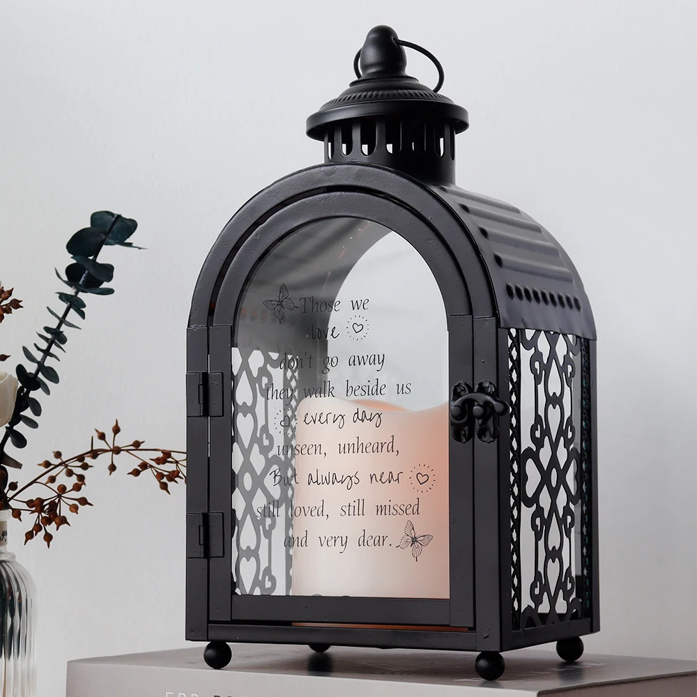 Lantern Remembrance Lantern Walk Beside Us Memorial Lantern With Automatic Timer Led Candle For Home Decor
