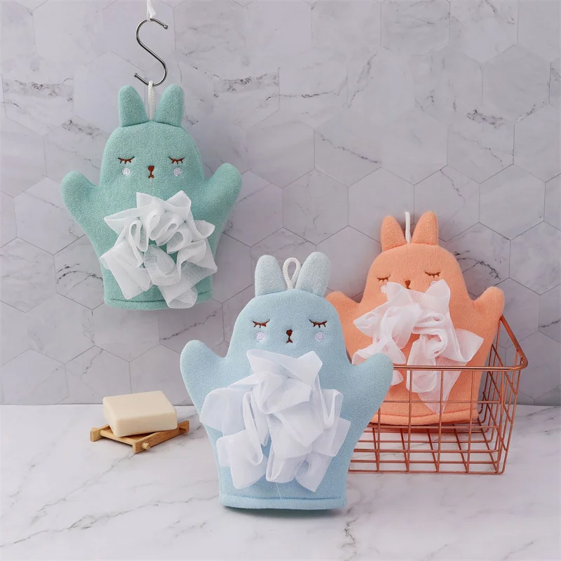 

Двухсторонняя щетка для ванны, скраб для тела и душа, массажная мягкая салфетка для отшелушивания омертвевшей кожи, для ванной комнаты, с цв...