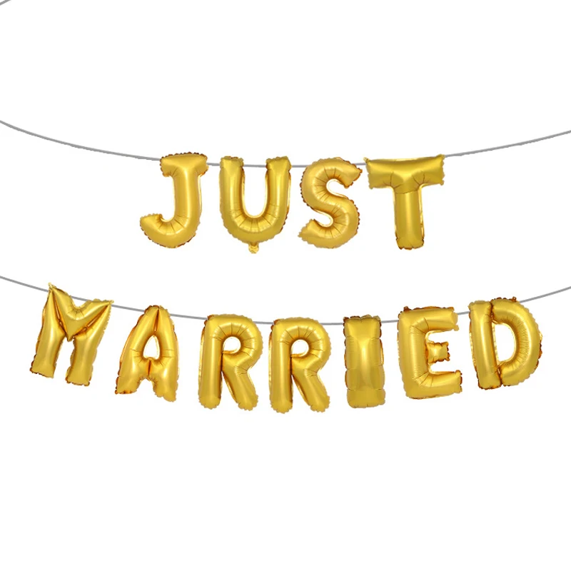 

Розовые золотые фольгированные шары "Just Married" CMGBOBP