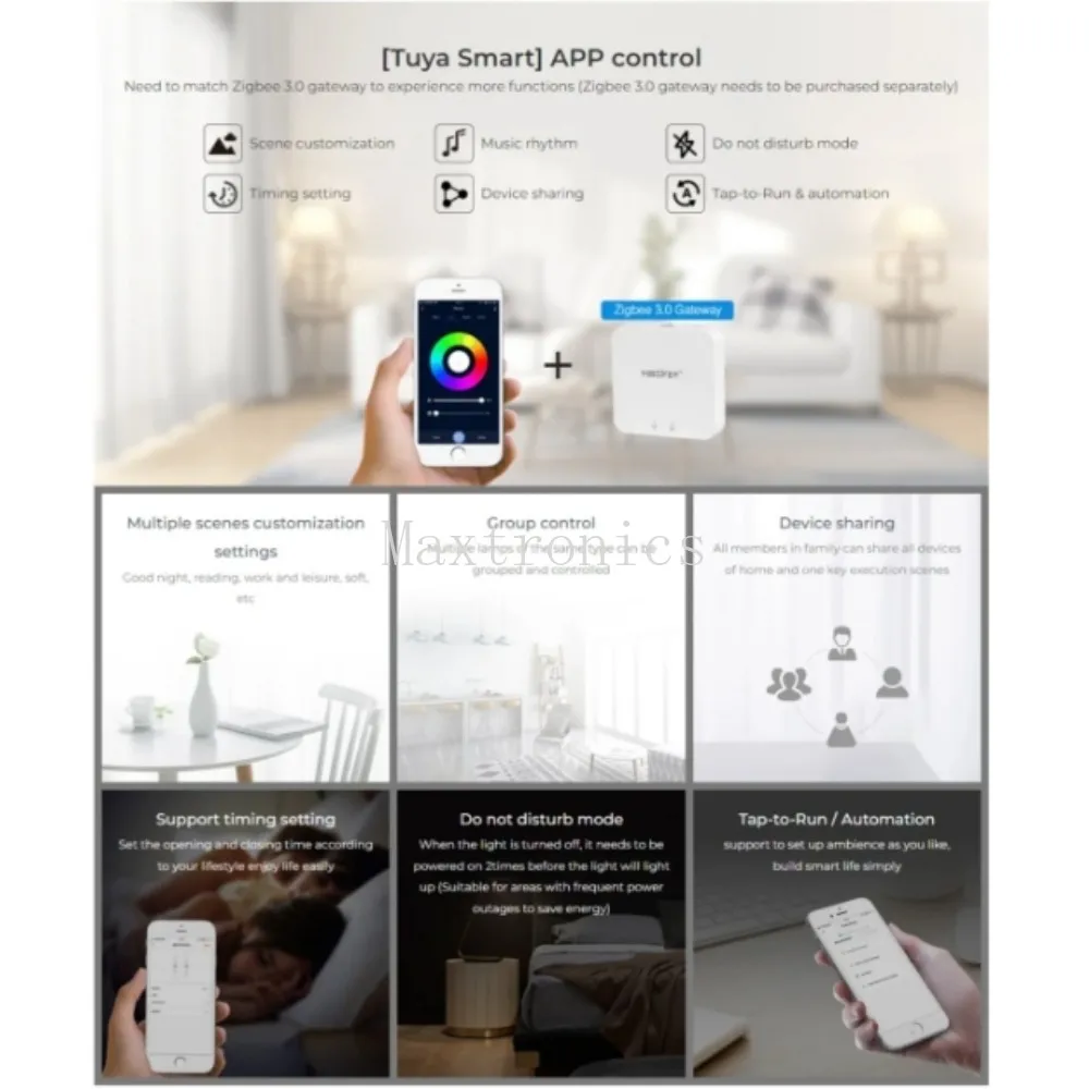 Miboxer FUT106ZR Zigbee 3 0 + GRF умные трубки 6 Вт GU10 RGB CCT яркость/цветовая температура