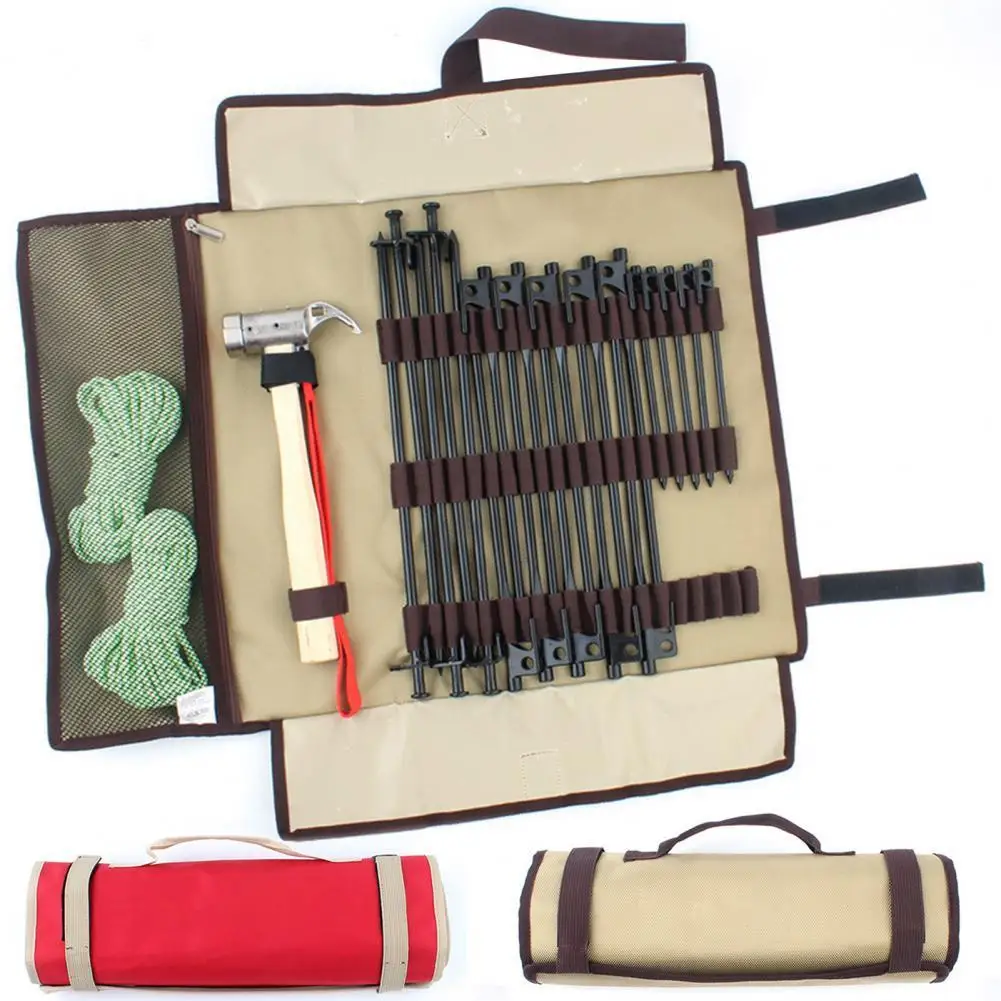 

Outdoor Camping Portable Tent Nail Bag Kit Storage Sack Hammer Pouch Organizer Camping Gear Camping and Hiking Gear