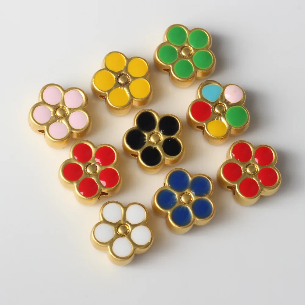 Подвески из цинкового сплава 10 шт./лот изысканные цветочные бусины для DIY