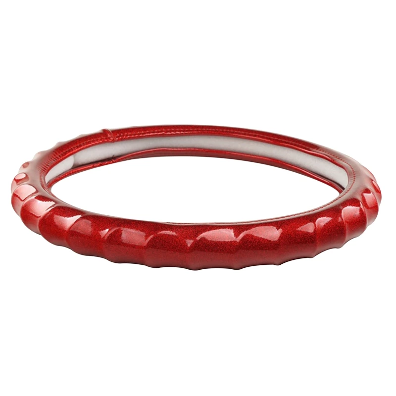 

Универсальный нескользящий чехол на руль, чехол 38 см с флуоресцентным узором волн для автомобиля, рулевое колесо, для салона автомобиля