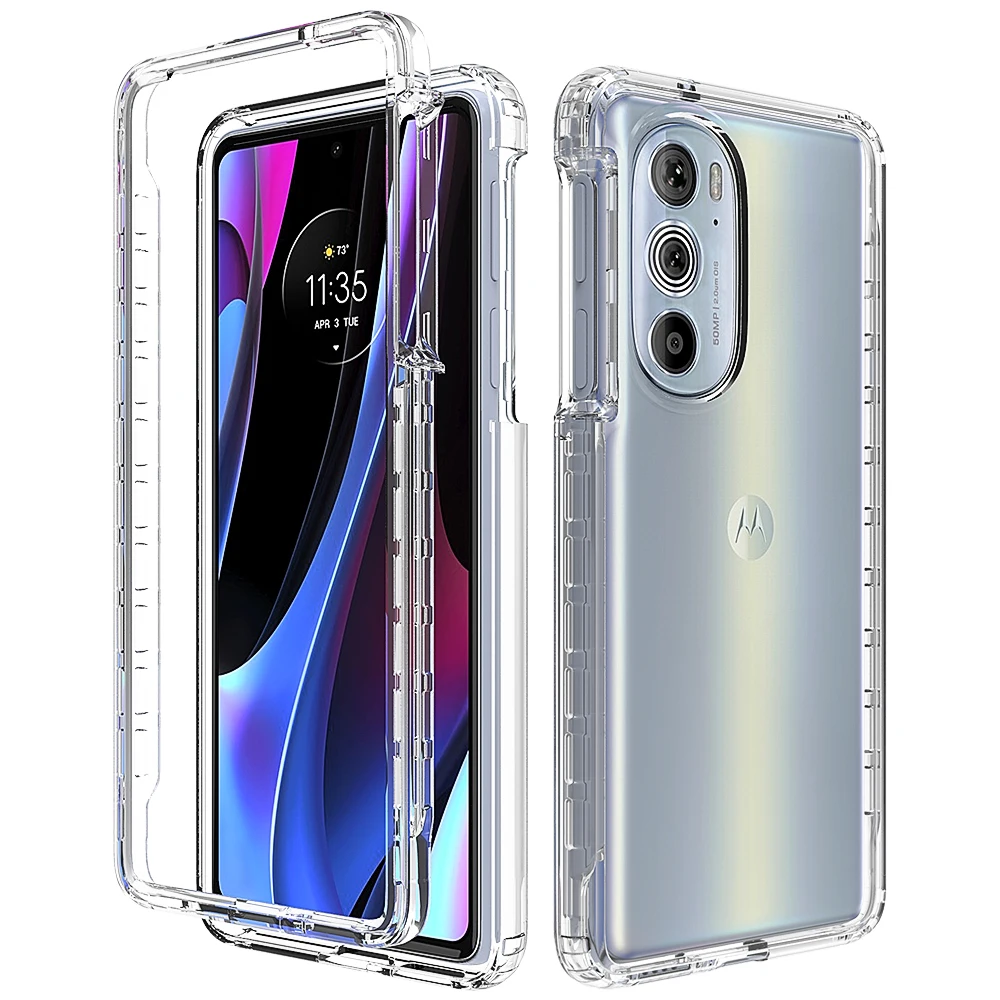 

Full Protection Shockproof Case Motorola MOTO Edge 30 Pro G71 G51 G41 G31 G200 5G E20 Case Gradient Two-layer Structure PC Cover