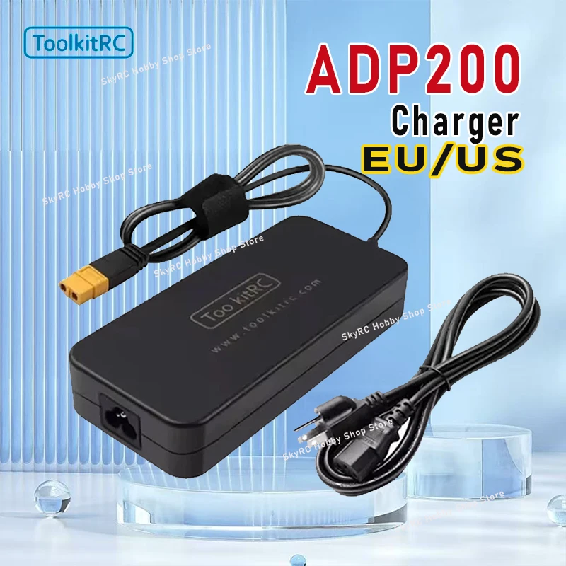 Фото Адаптер питания ToolkitRC ADP200 AC - 200 Вт, 19.5 В, 10.3 А, разъем XT60 для зарядных устройств RC iSDT GTPower HotRC SkyRC
