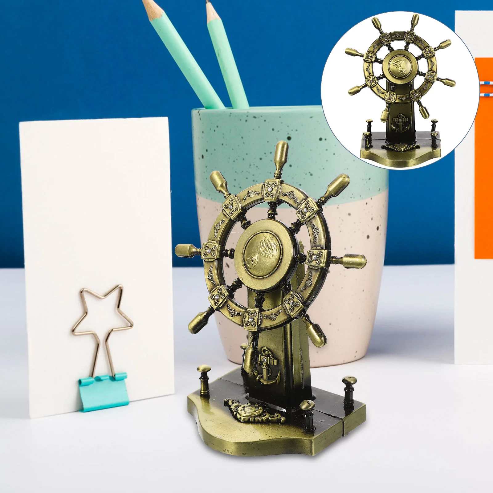 

Marine Ornament Garden Ornament Model Decor Marine Rudder Decor Small Marine Rudder Scene Layout Decor Marine Rudder Model