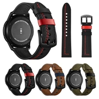 20mm 22mm leather band for samsung galaxy watch 4classicactive 2 46mm42mm40mm44mm for bracelet amazfit gts 23mini strap