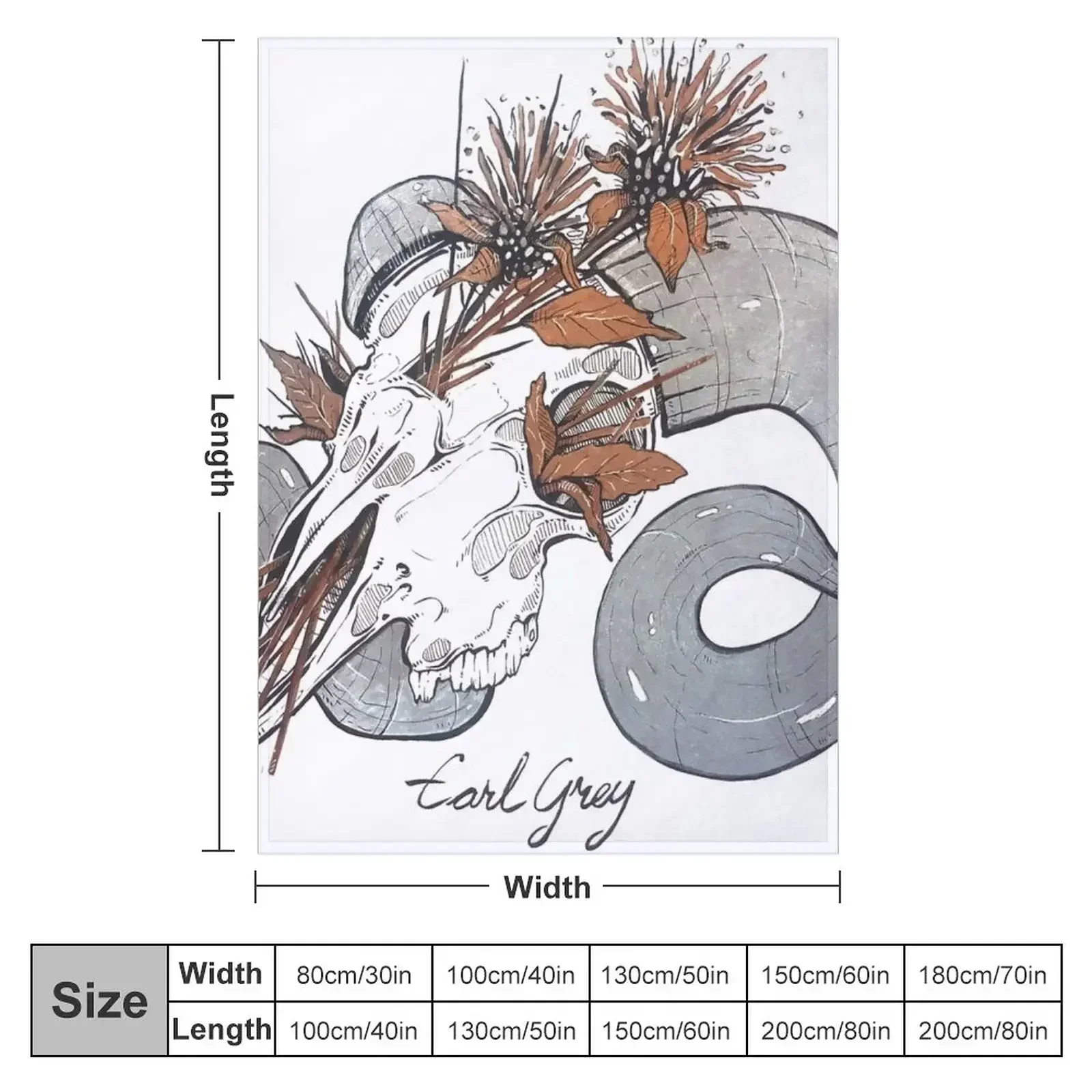 MorbidiTea - Earl Grey с черепом в виде баран декоративное одеяло для дивана свободные