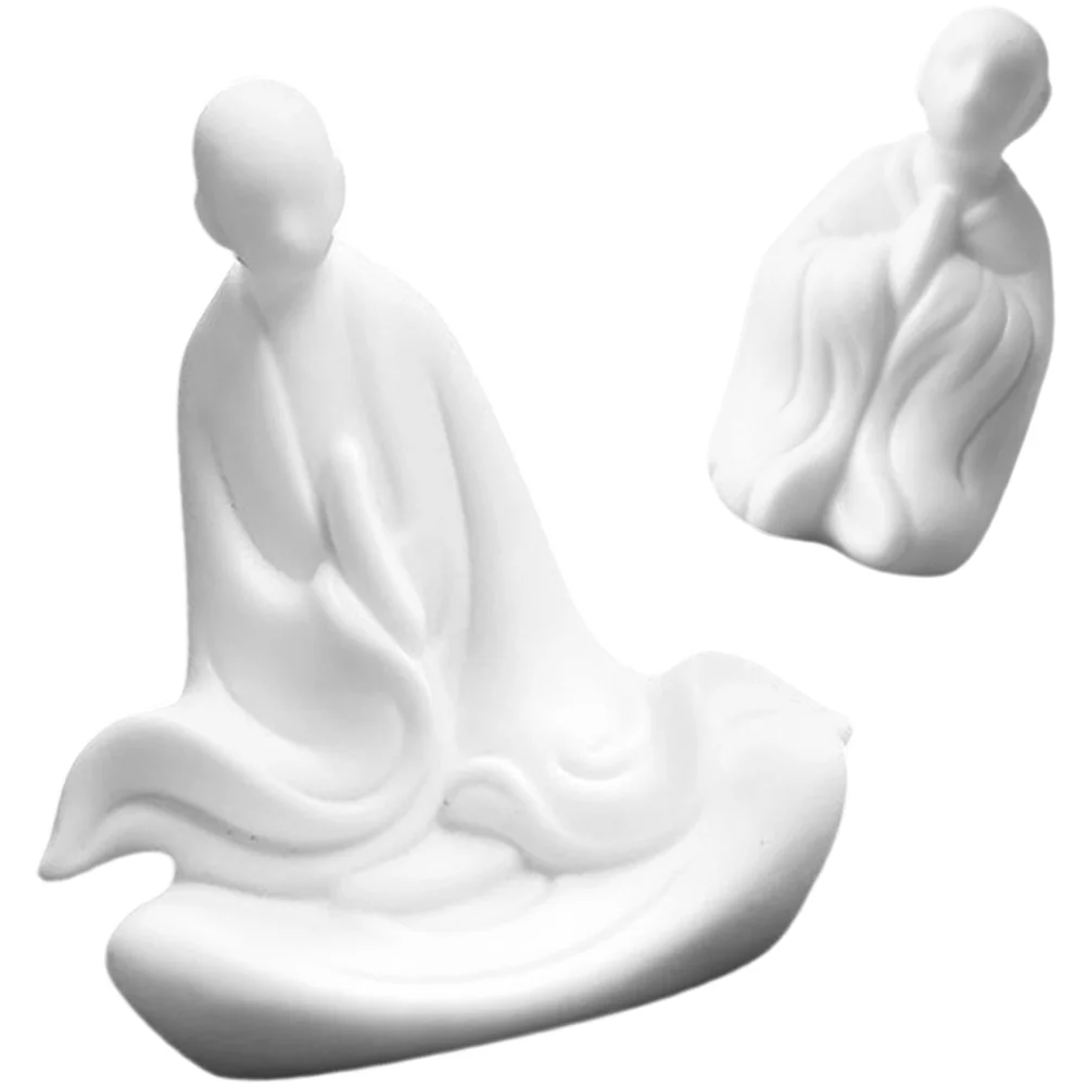 

Monk Statue Zen Figurine Feng Figurines Shui Little Tea Decoration Baby Mini Chinese Sitting Meditation Fortune Sculpture Tray