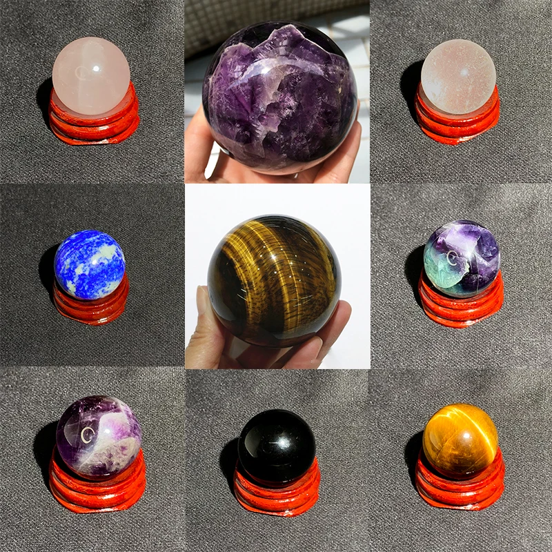 

Natural Stone Quartz Polished Crystal Ball Energy Reiki Healing Gift Home Decor Chakra Feng Shui Ornament Massage Vaginal Ball
