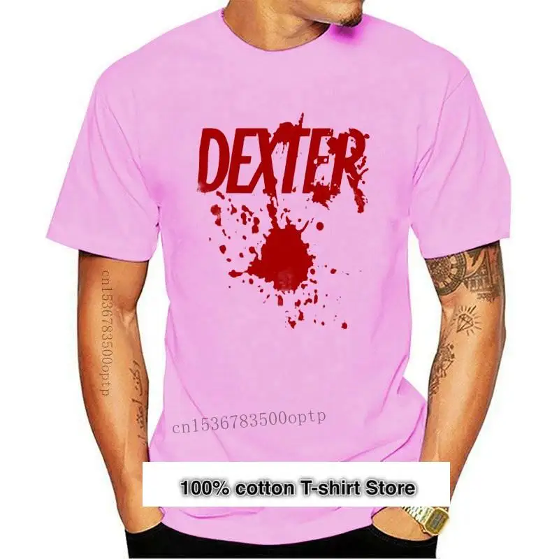 

Camiseta de la Series de Tv Dexter para hombre, camisa с salpicaduras de sangre, nueva