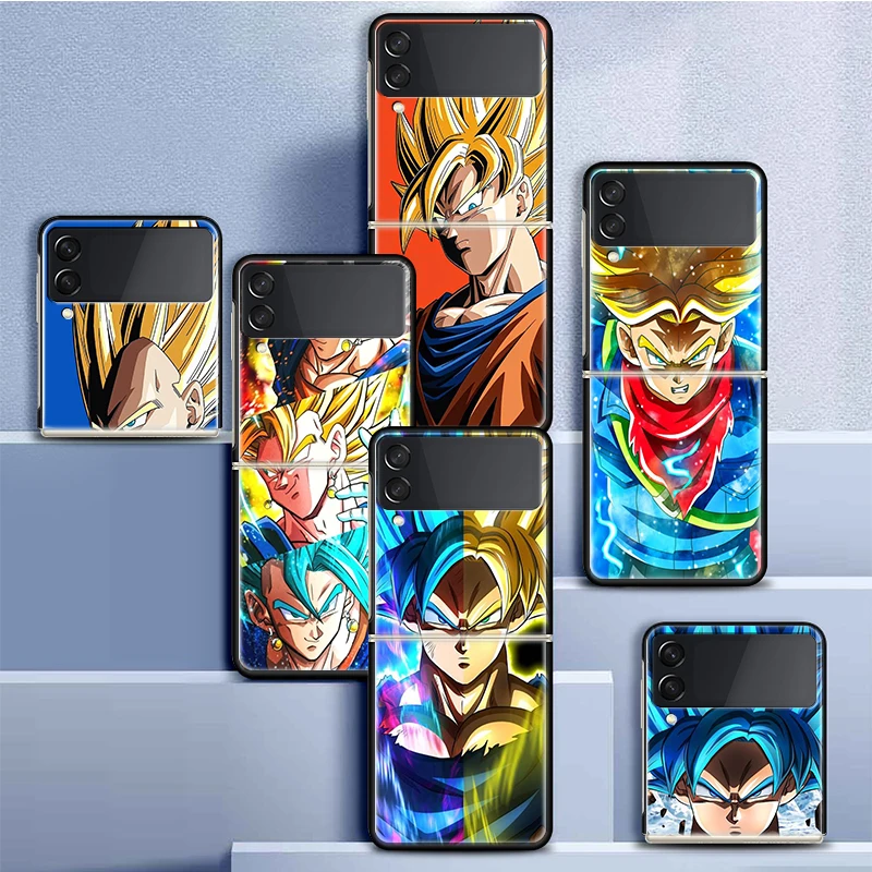 

Dragon Ball Phone Case For Samsung Galaxy Z Flip3 PC Hard Plastic Smart Casing Fundas For Z Flip 3 5G Cover Caso Coque Bag