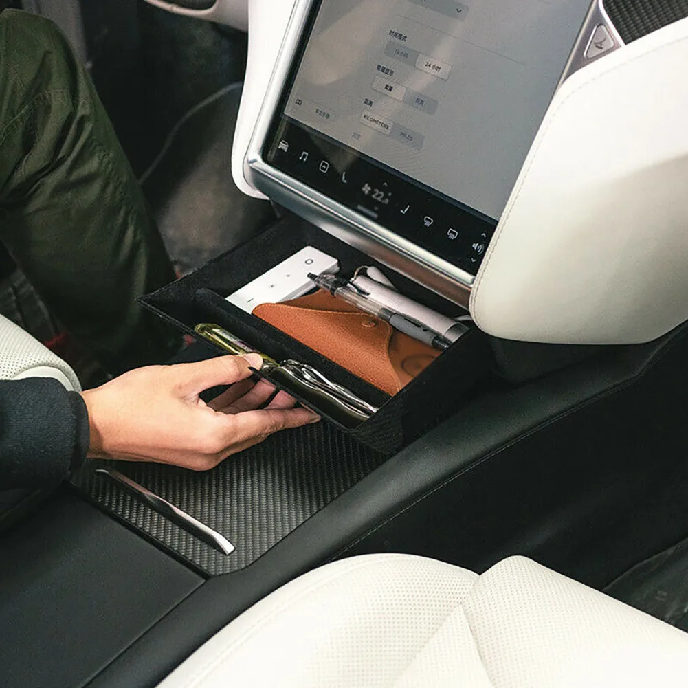 

Car Center Console Drawer Tray 20.5x16x5cm For Tesla Model X Model S 2012-2018 LHD Storage Box Organizer Drawer Tray