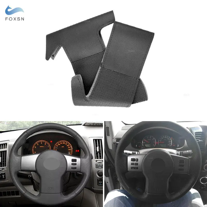 

Hand-stitched Black Perforated Leather Car Steering Wheel Cover For Nissan Pathfinder III Frontier Xterra Navara 2005 - 2015