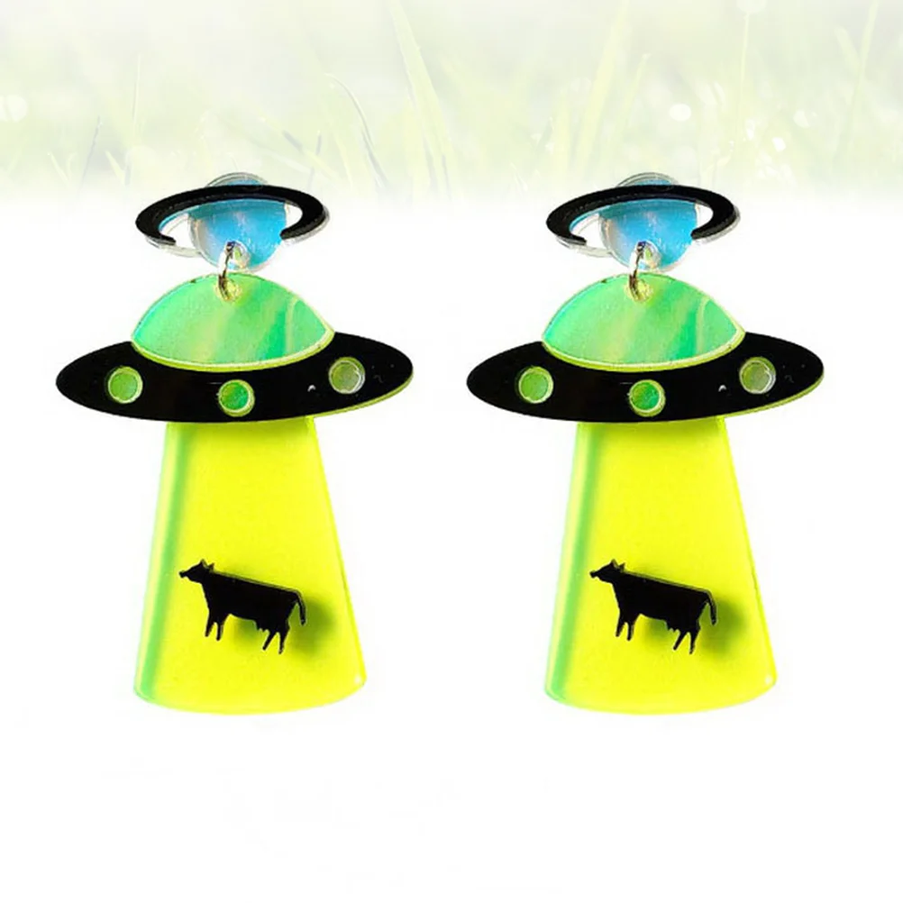 

Серьги, серьги-подвески в виде НЛО, ювелирные изделия, новинка, висячие акриловые женские гвоздики, Инопланетянин, инопланетянок, девушек, необычные креативные серьги для Хэллоуина, астронавта