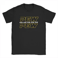 pew pew pew wars funny t shirt sci fi space star noises science tops tees for men clothes