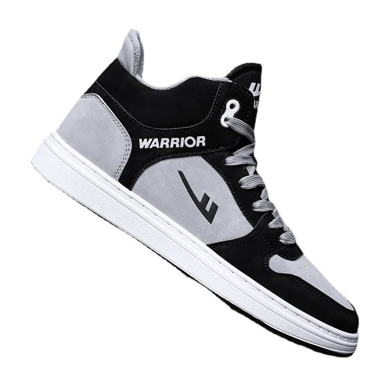 

Warrior back high-top shoes men's shoes winter new youth student skate shoes plus velvet warm casual shoes off white shoes